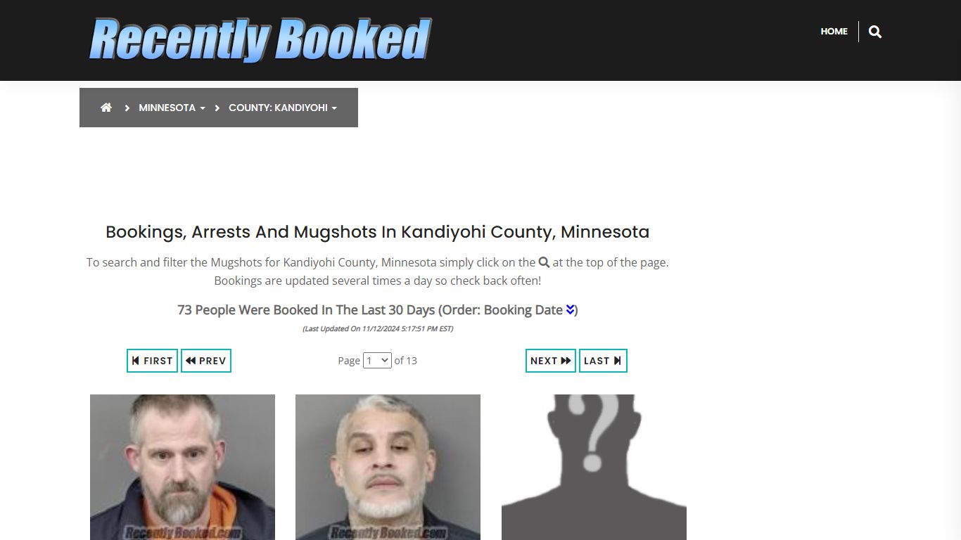 Bookings, Arrests and Mugshots in Kandiyohi County, Minnesota