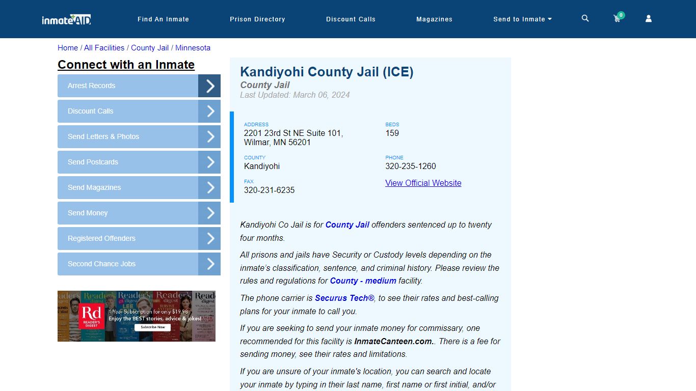 Kandiyohi County Jail (ICE) - Inmate Locator