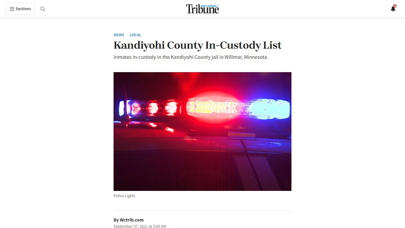 Kandiyohi County In-Custody List - West Central Tribune